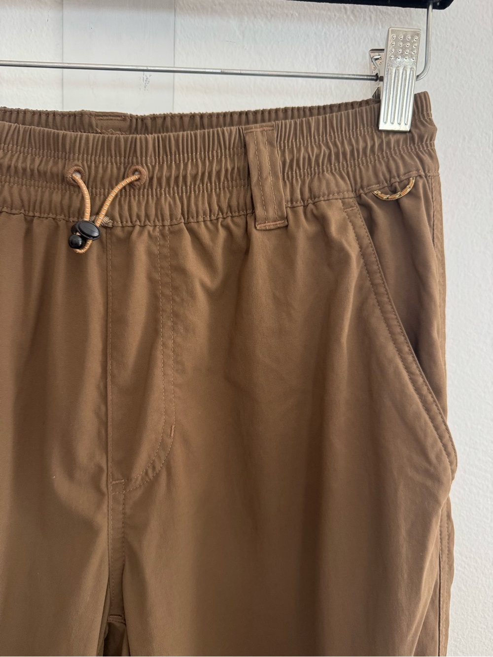 REI Trailmade Joggers Brown Water Repellant Outdoor Nylon Stretch Camping Hiking - Picture 4 of 11
